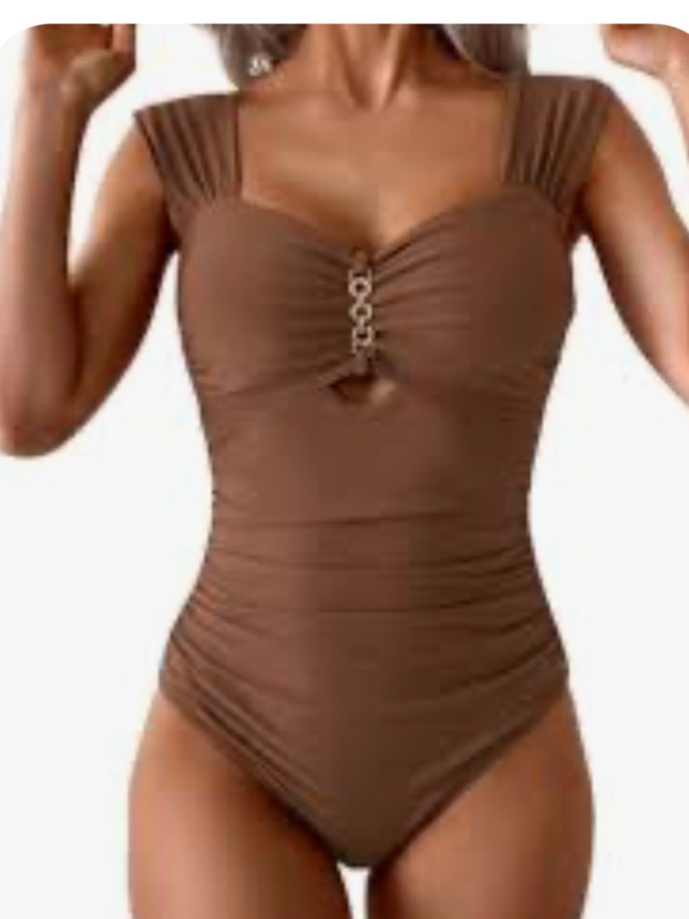 Eomenie One Piece Brown Swimsuit Size 2XL.  NWT